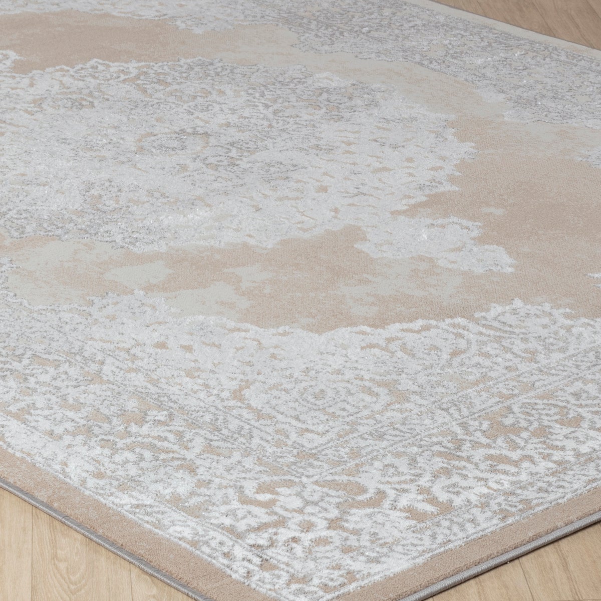 Vintage Oosters Tapijt Beige/Wit 160x213 cm DEFNE