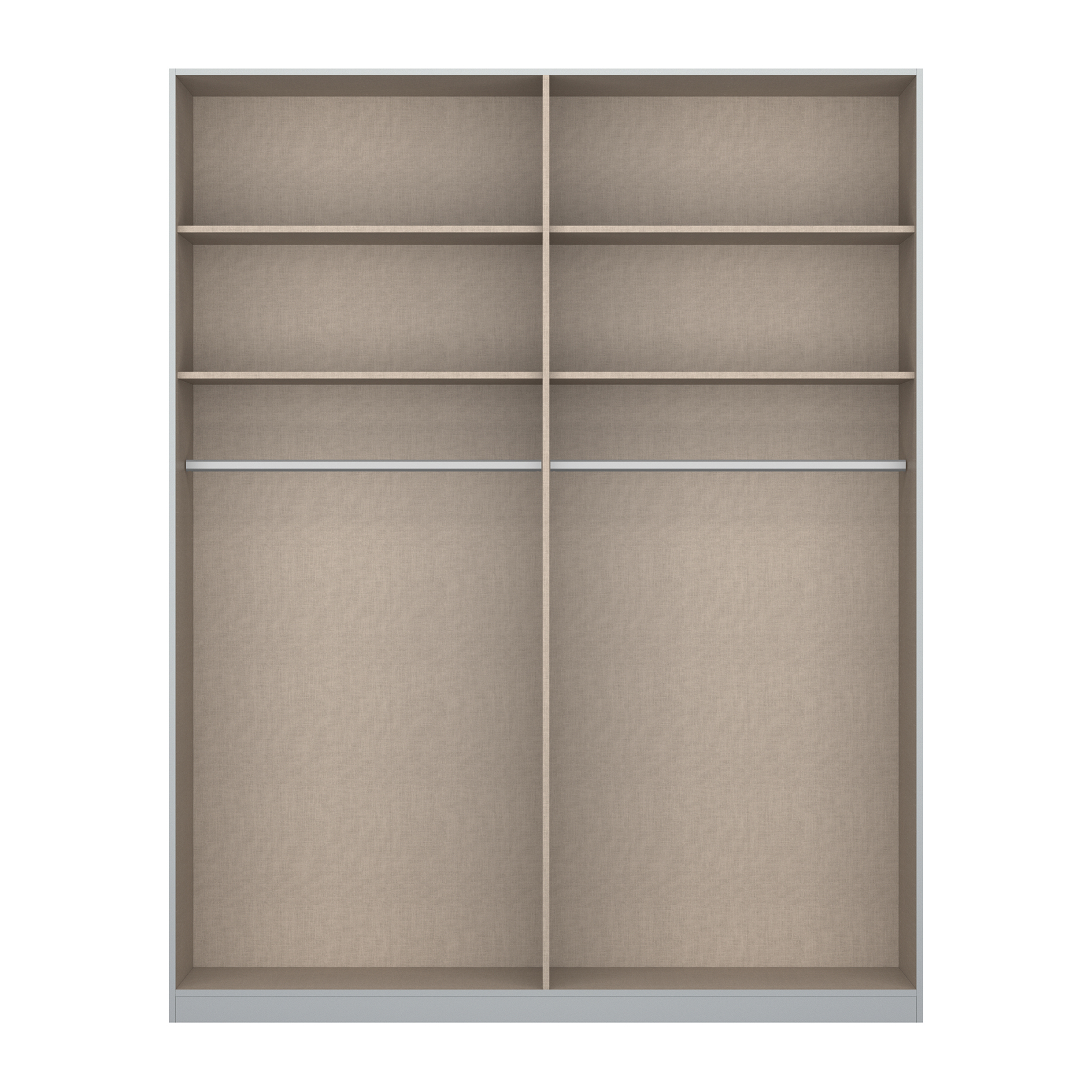 Drehtürenschrank - seidengrau - 4-türig - 181x229 cm