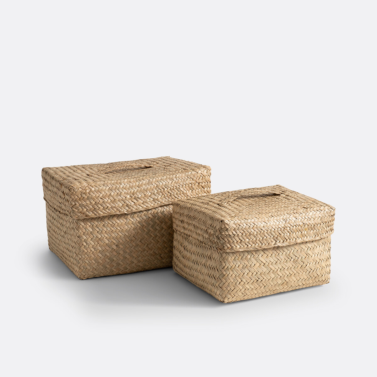 LA REDOUTE INTERIEURS<br>Conjunto de 2 cestos com tampas, Kotak
