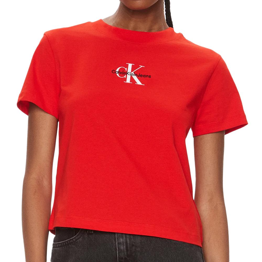 Calvin Klein Jeans T-shirt Rouge Femme Calvin Klein Jeans Monologo Baby