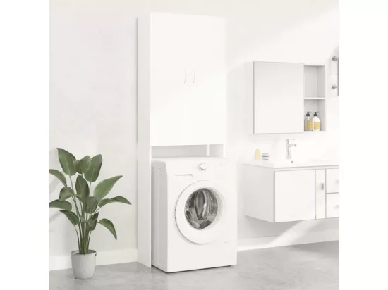 Meuble pour machine à laver Blanc 64x25,5x190 cm