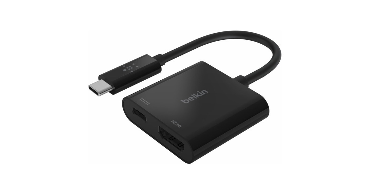 BelkinUSB-C/ HDMI en oplaadadapter  (Zwart, 0,13 meter)