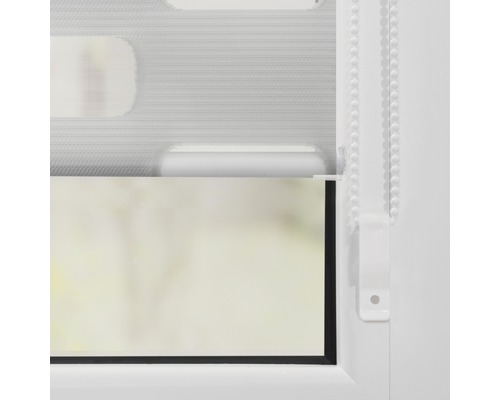 Lichtblick Arena dubbel rolgordijn, zonder boren, 45x150 cm, grijs, inclusief klembeugels