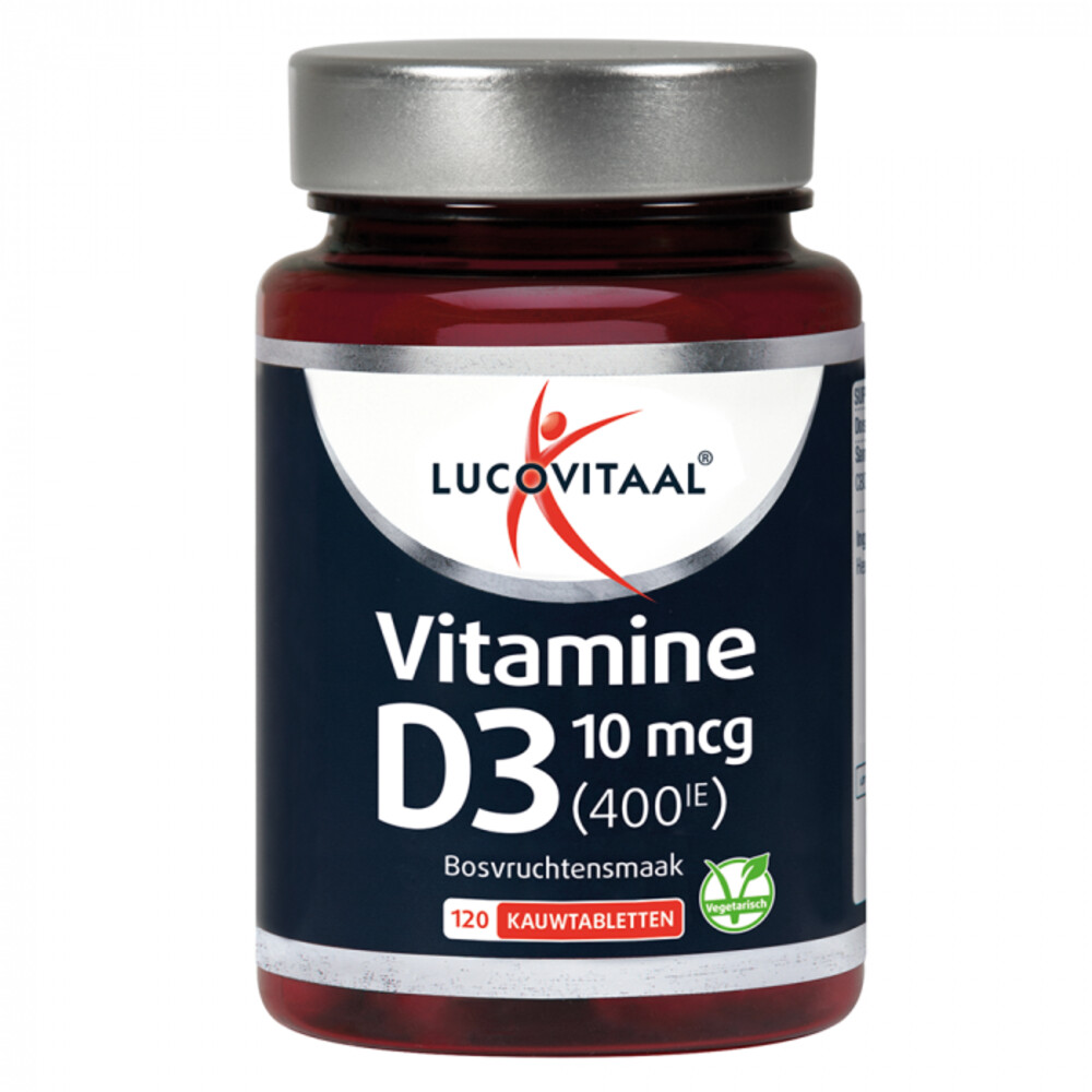 2x Lucovitaal D3 10 mcg (400Ie) Vitamine Vegan Kauwtabletten60 kauwtabletten