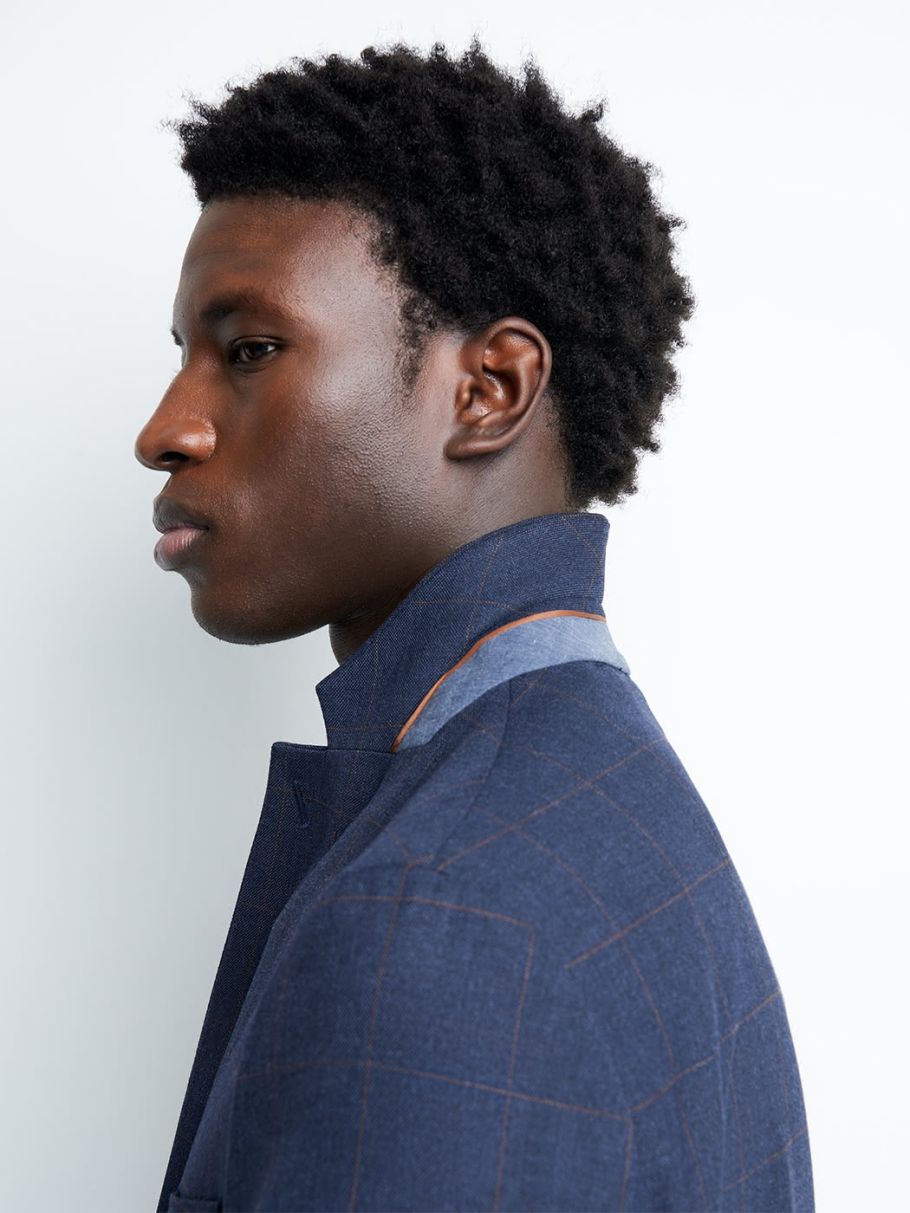 Veste coordonnable stretch à carreaux