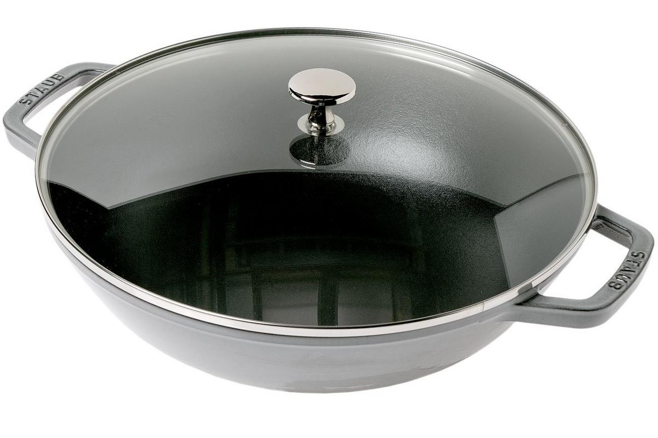 Staub kleine wokpan 30 cm, 4,4L, grijs