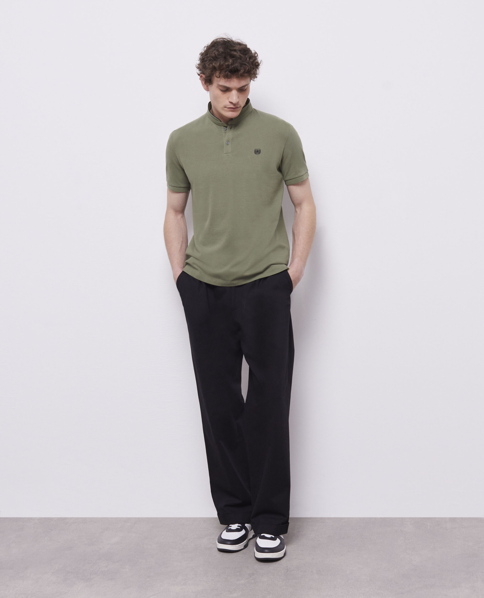 Polo col officier vert