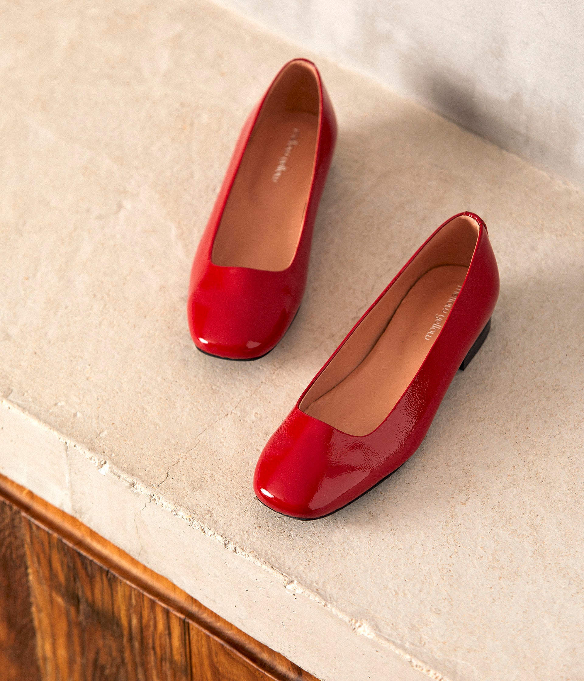 Ballerines rouge verni Athalie