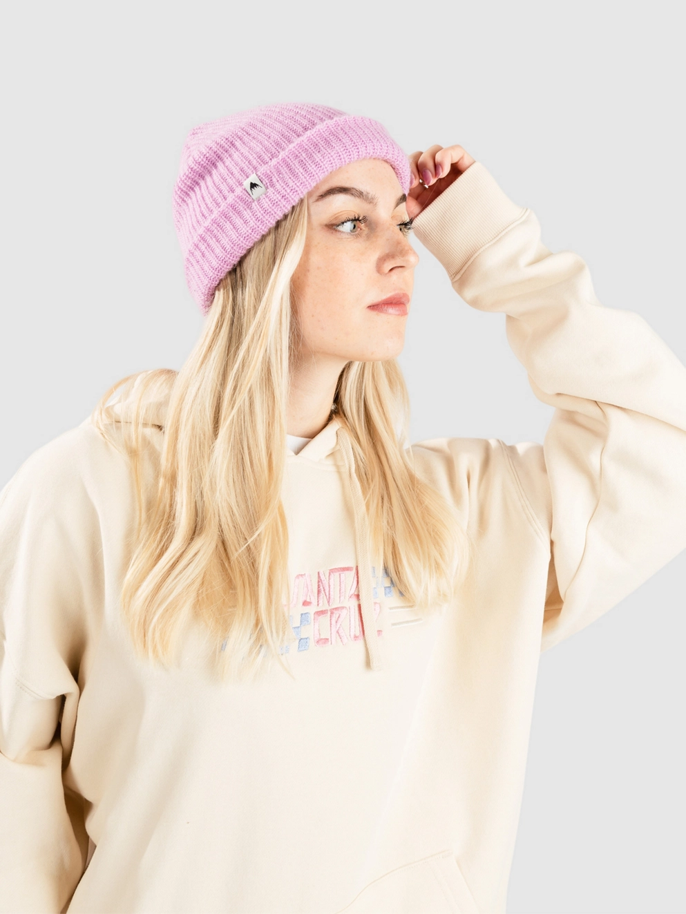 Santa Cruz Check Alt Dot Center Hoodie chalk
