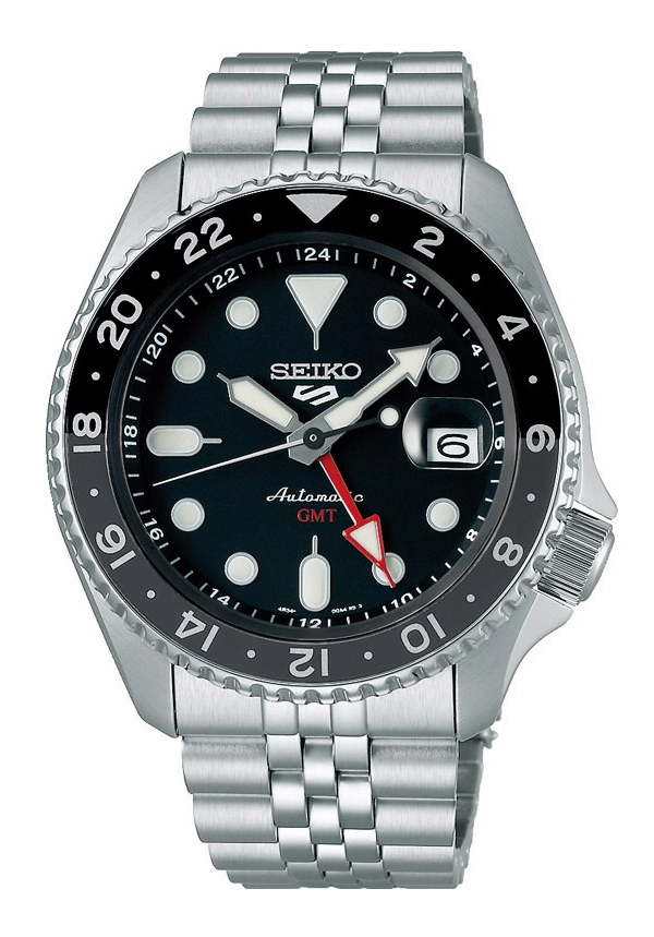 Seiko  5 SKX Sport Style GMT Herrenuhr schwarz SSK001K1