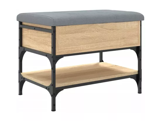 Banc à chaussures chêne sonoma 62x42x45 cm bois d'ingénierie