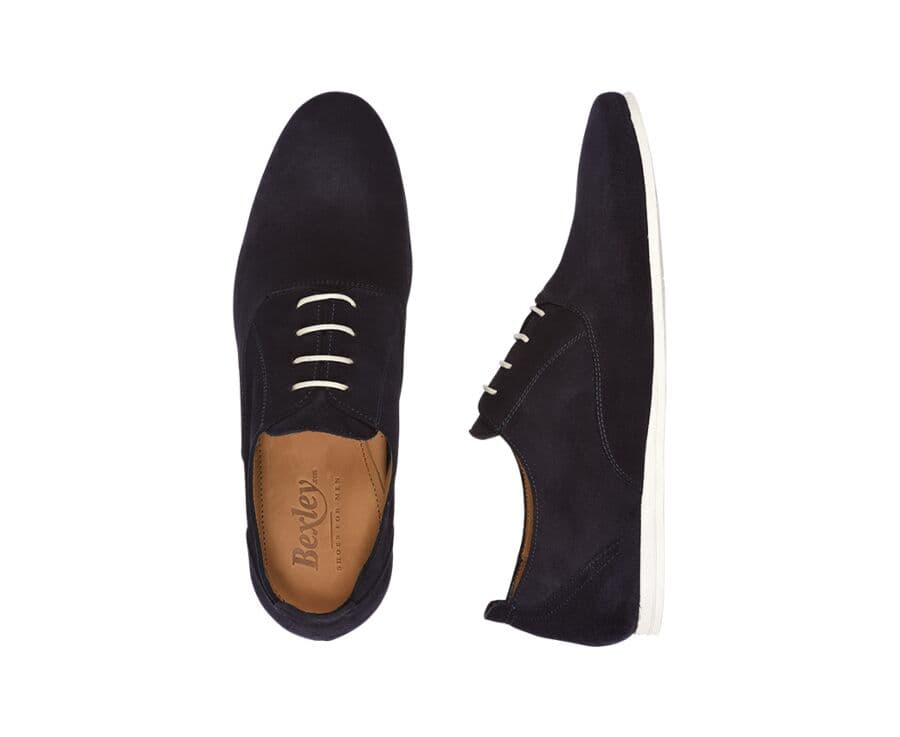 Richelieu homme casual Velours Marine - AIX
