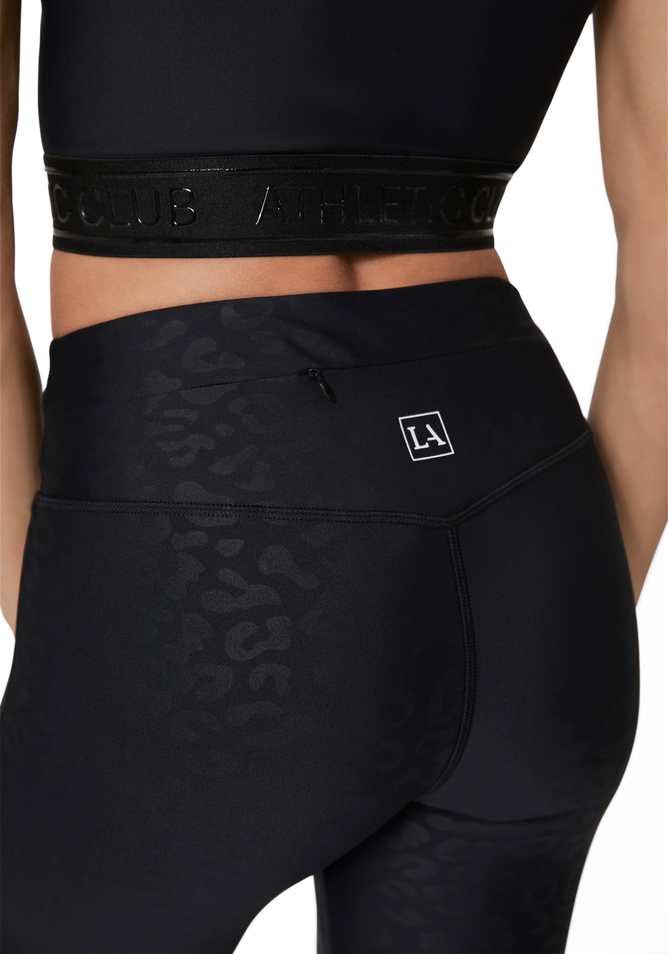 LASCANA ACTIVE Funktionsleggings  Sportleggings mit V-förmigen Bündchen in Leo-Optik