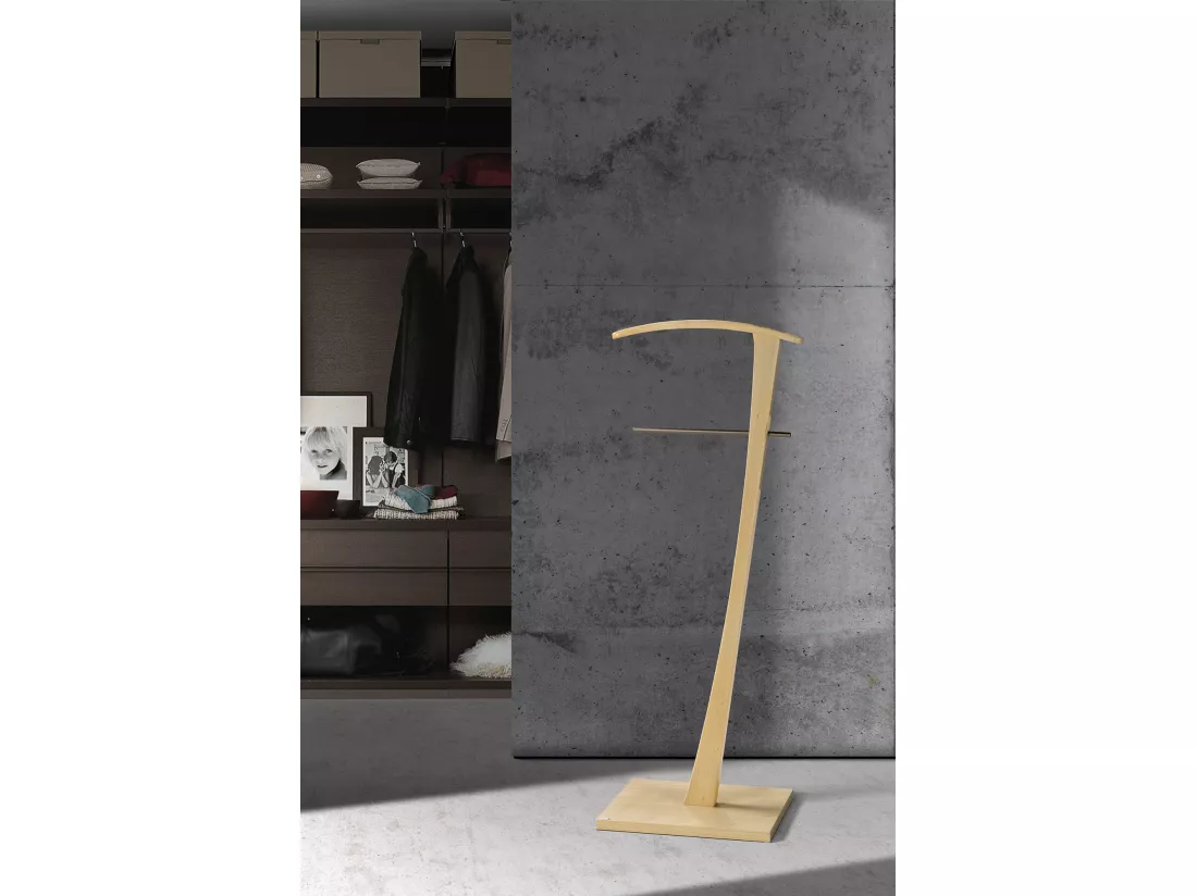 Valet de nuit - H115cm x L48cm x P28cm - hêtre massif naturel - Lindes