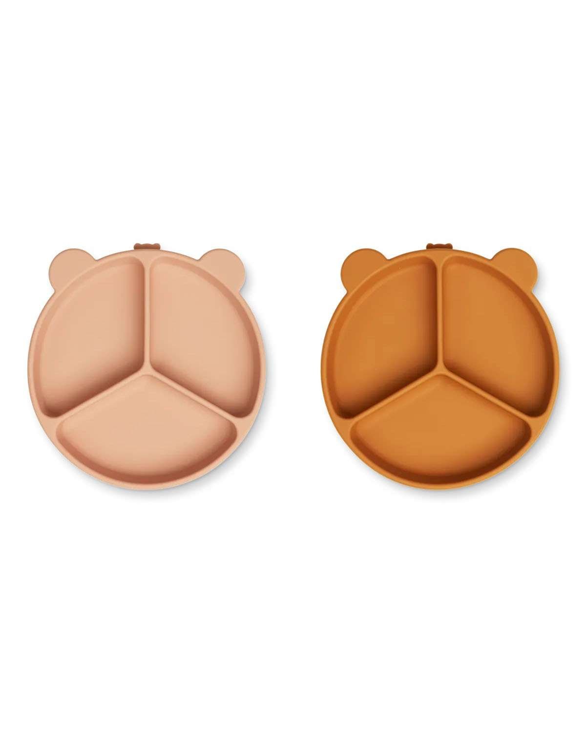 2pk Tallerken med flere rom & Sugekopp – Silikon | Stacy