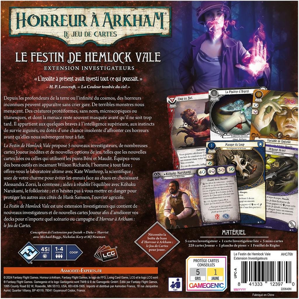 Horreur à Arkham : Le Jeu de Cartes - Le Festin de Hemlock Vale - (Investigateurs)