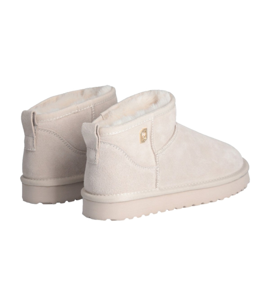 Botas de tornozelo de couro Liu Jo Jil 01 bege