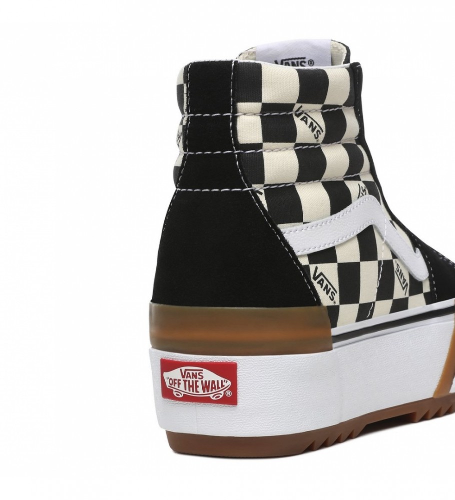 Vans Zapatillas Checkerboard Sk8-Hi Stacked Negro