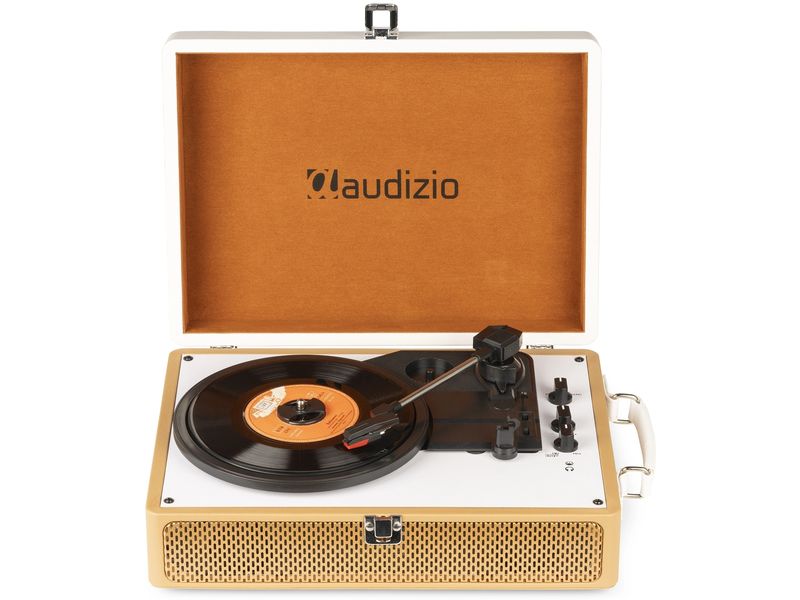 Audizio Plattenspieler mit Bluetooth RP119G Gold Plattenspieler im Case-Design