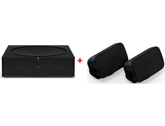 SONOS - Contrôle sans fil amplificateur Pack Amp + la paire de Outdoor Noir