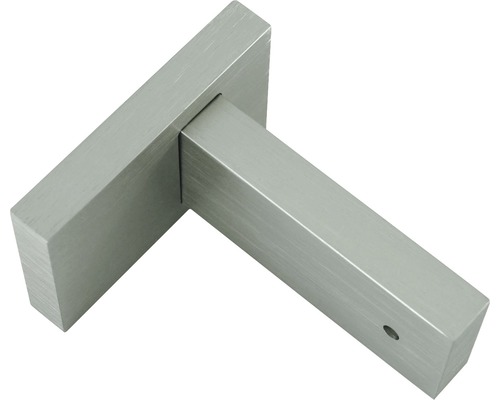 Enkelsporige wandbeugel voor Luxor, geborsteld staal, 35 x 14 mm