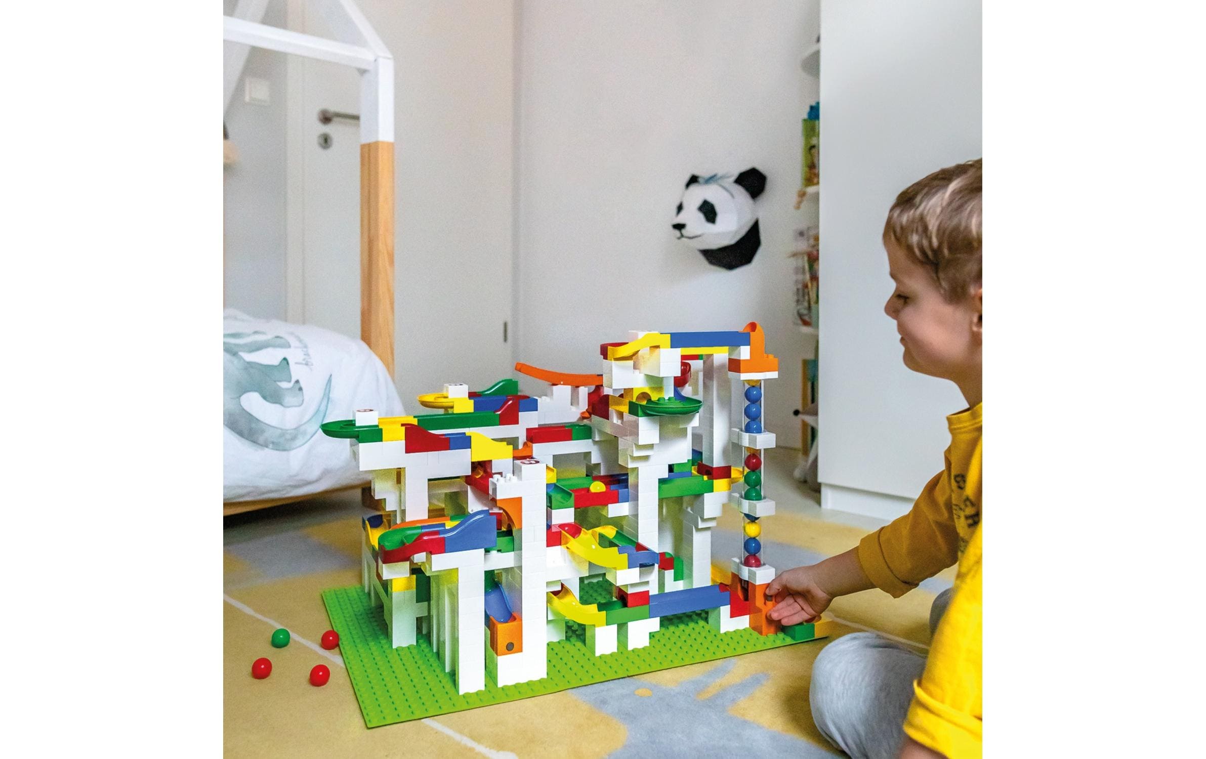 Kugelbahn Baukasten Mega 585 Teile<br>DIY Kugelbahn