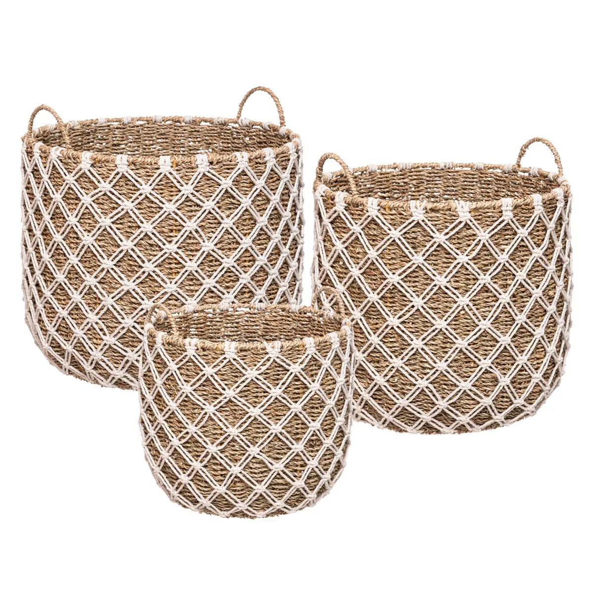 Atmosphera, Createur D'Interieur Atmosphera Panier macramé Palm - Beige