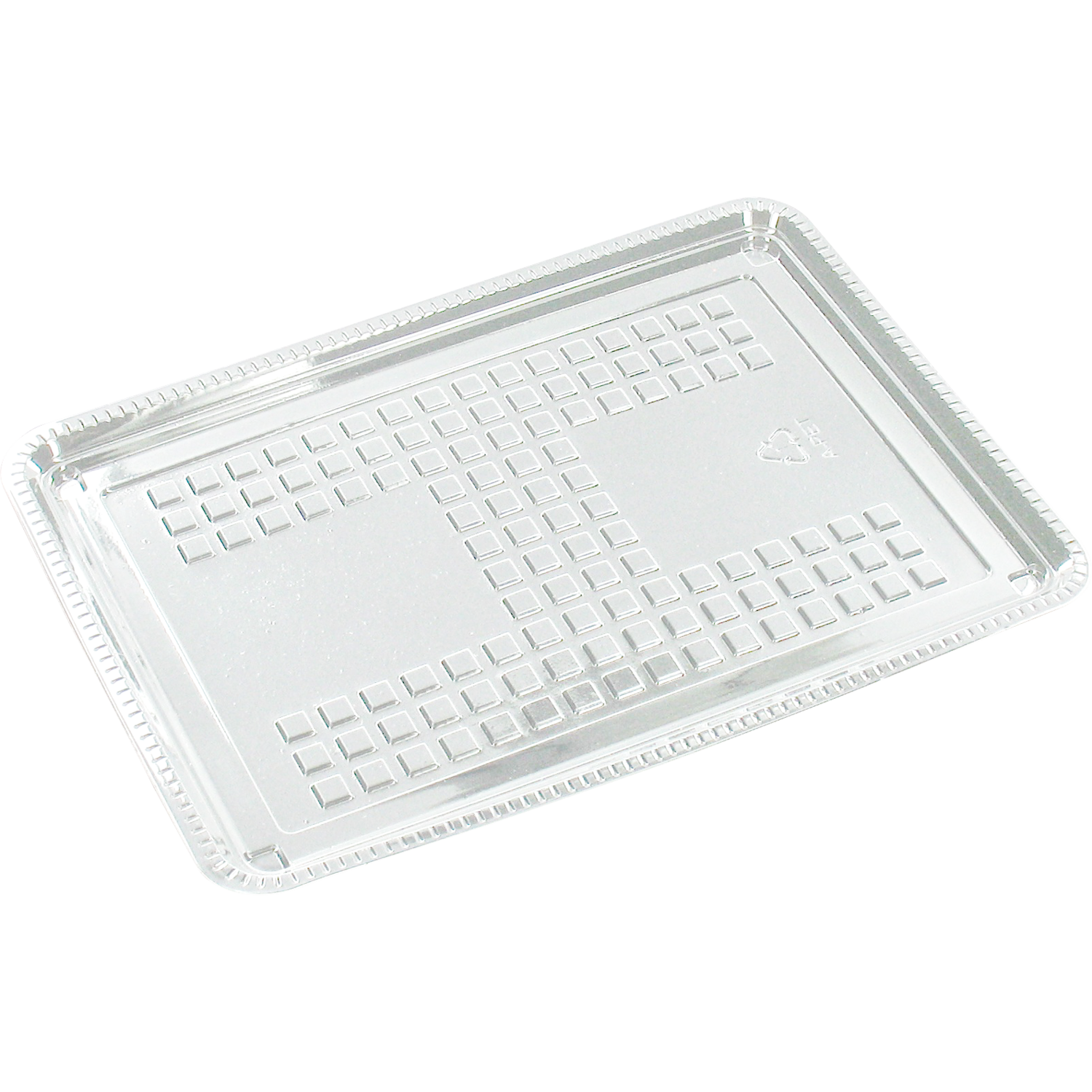 Schaal, vleeswarenschaal, gerecycled PET, rechthoekig, 180x125x transparant