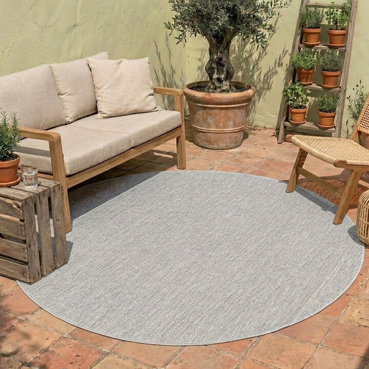 Rond buitenkleed - Costa Grijs | Zomerse budgettopper!