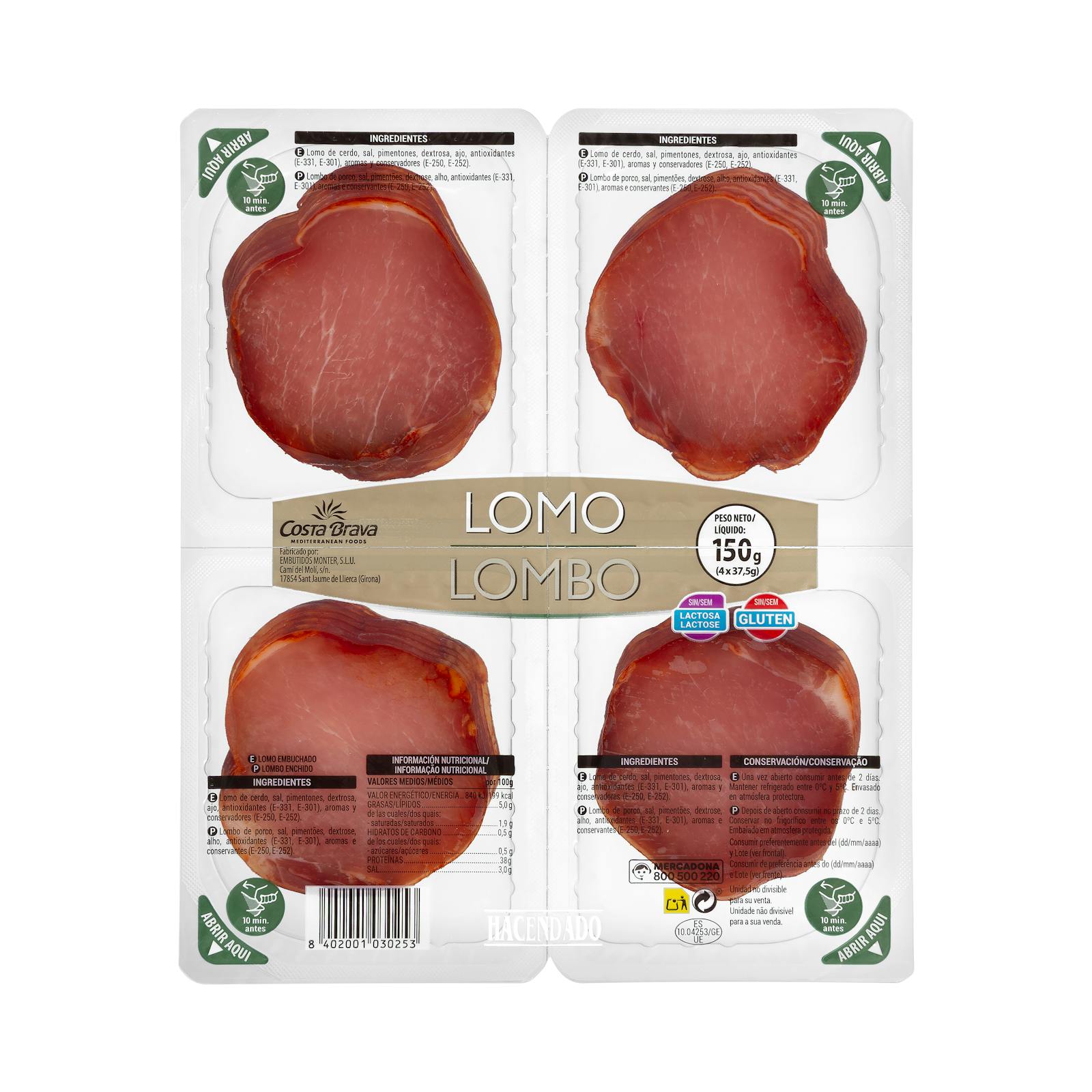 Tranches de longe séchée Hacendado