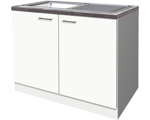 Flex Well spoelbakkast inclusief spoelbak Lucca BxDxH 100 x 60 x 85 cm wit mat gedemonteerd