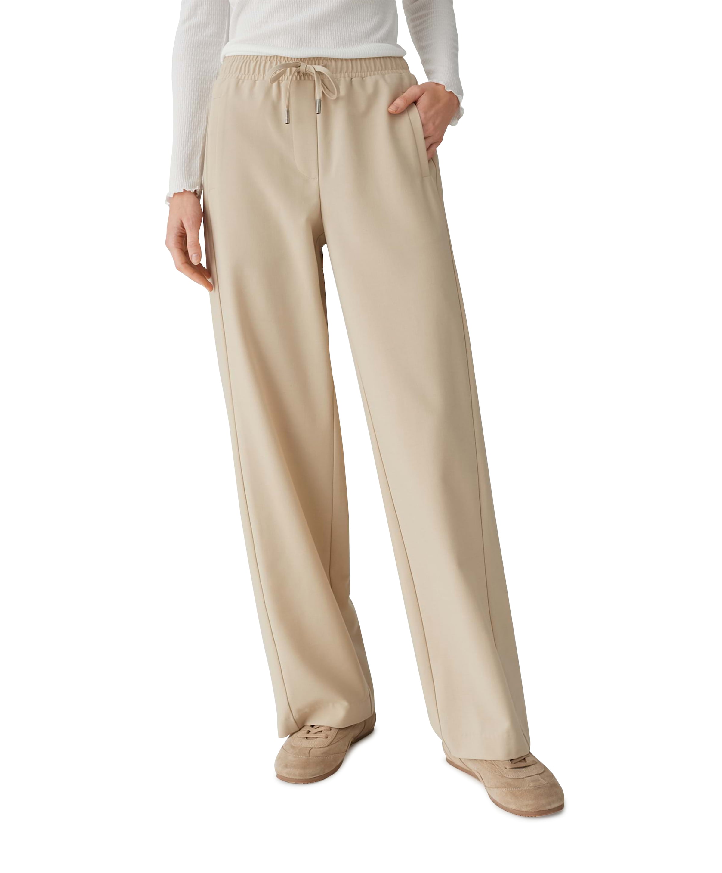 OPUS Melane flow dames broek beige