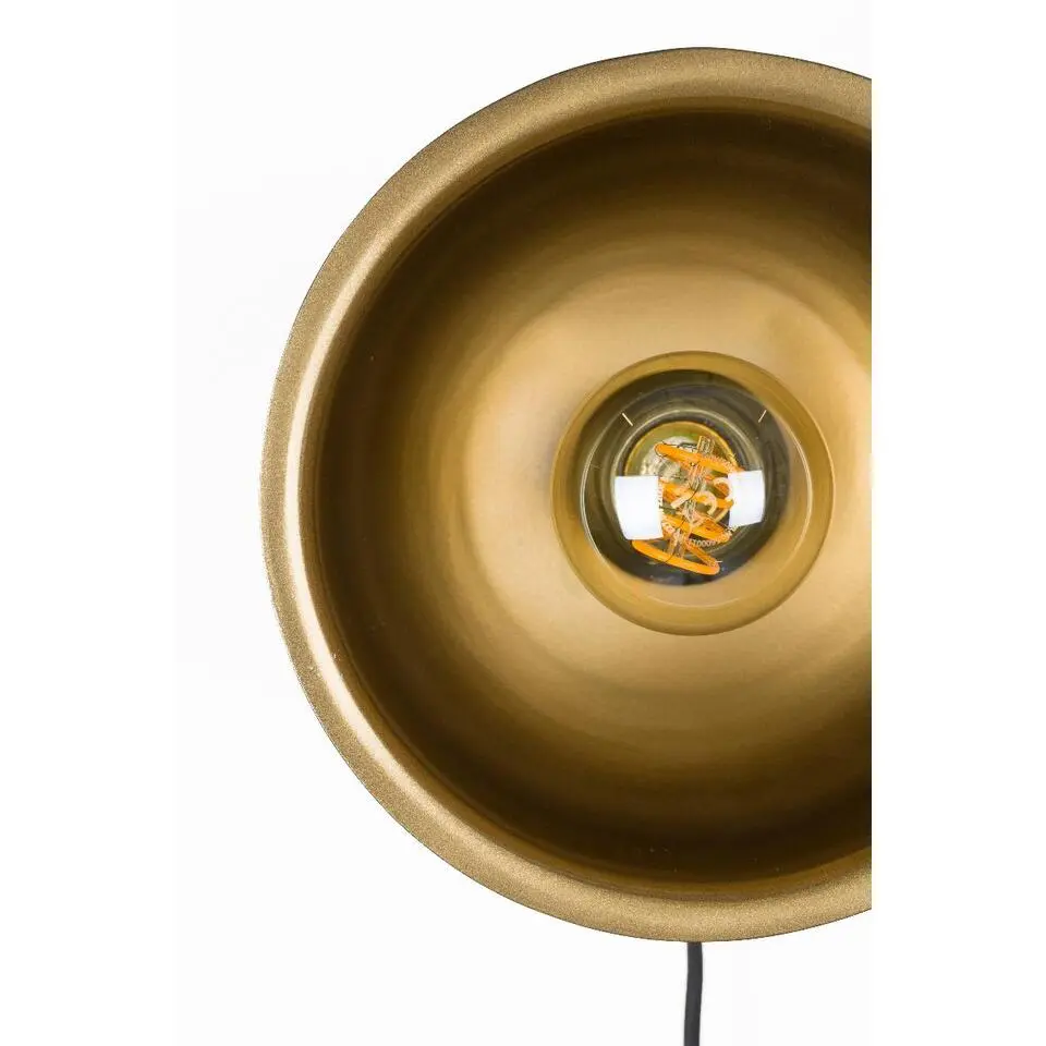 Puur - Dudley wandlamp rond S - zwart/goud