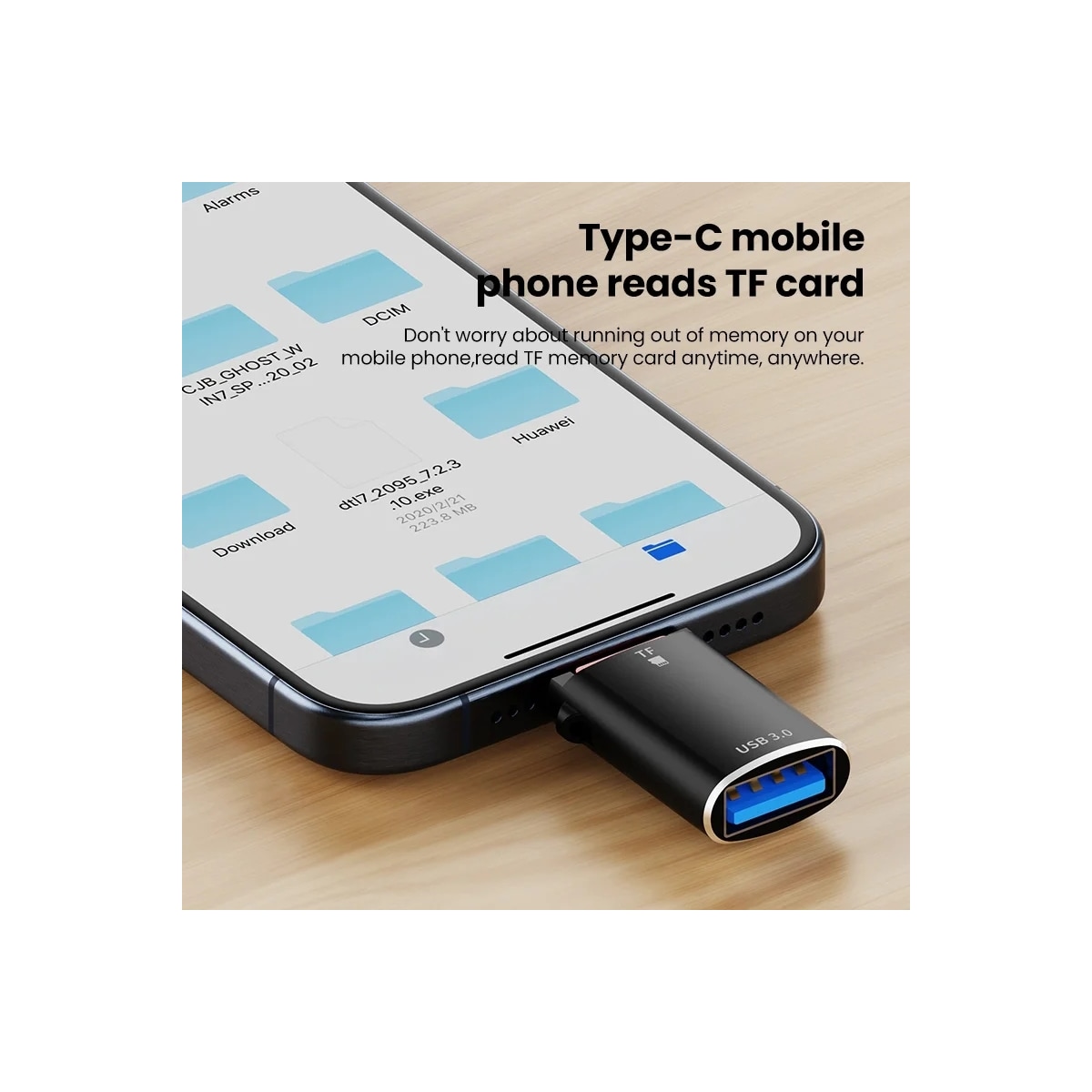NÖRDIC USB-C 3.0-kortleser og OTG-adapter MicroSD, 1xUSB-A UHS-I