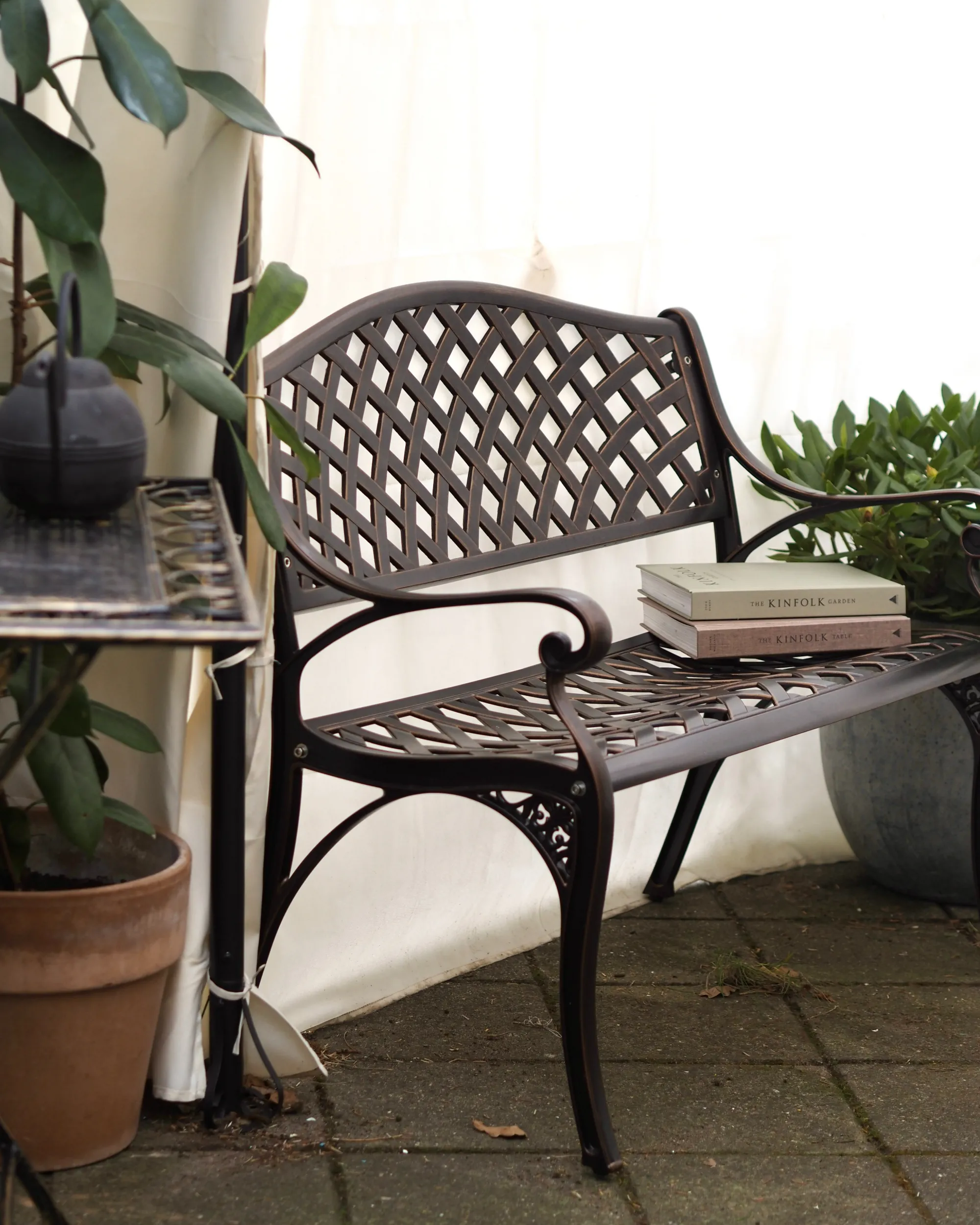 Tuinbank STAGGIA 104 cm Metaal Bruin