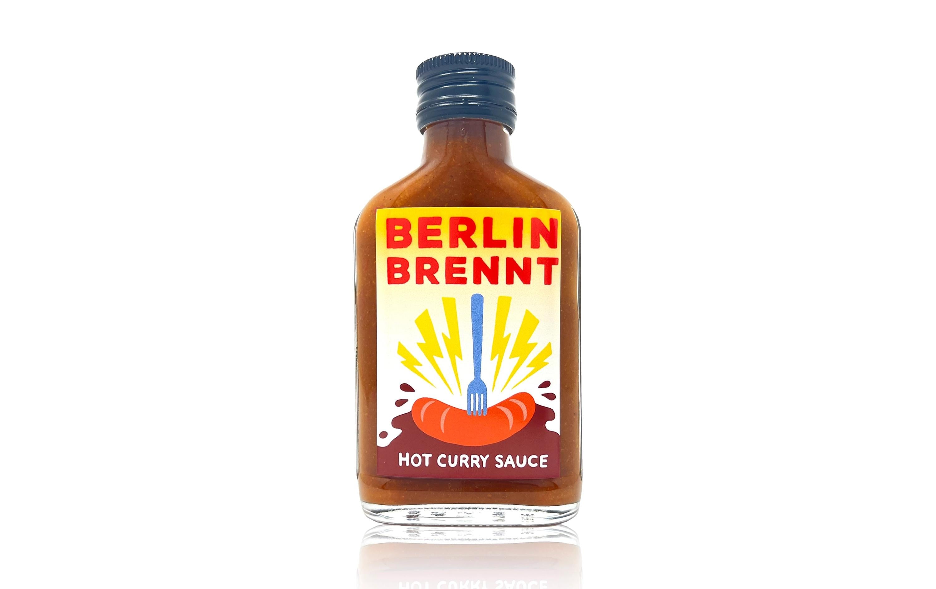 Hot Sauce Berlin Brennt 100 mlSüss-scharfe Chili-Currysauce