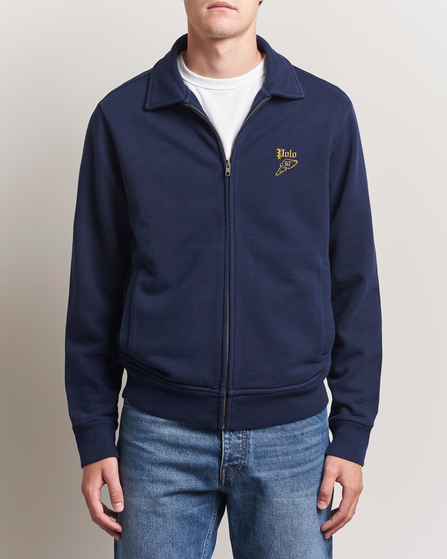 Polo Ralph Lauren Loopback Terry Full Zip Sweater Cruise Navy