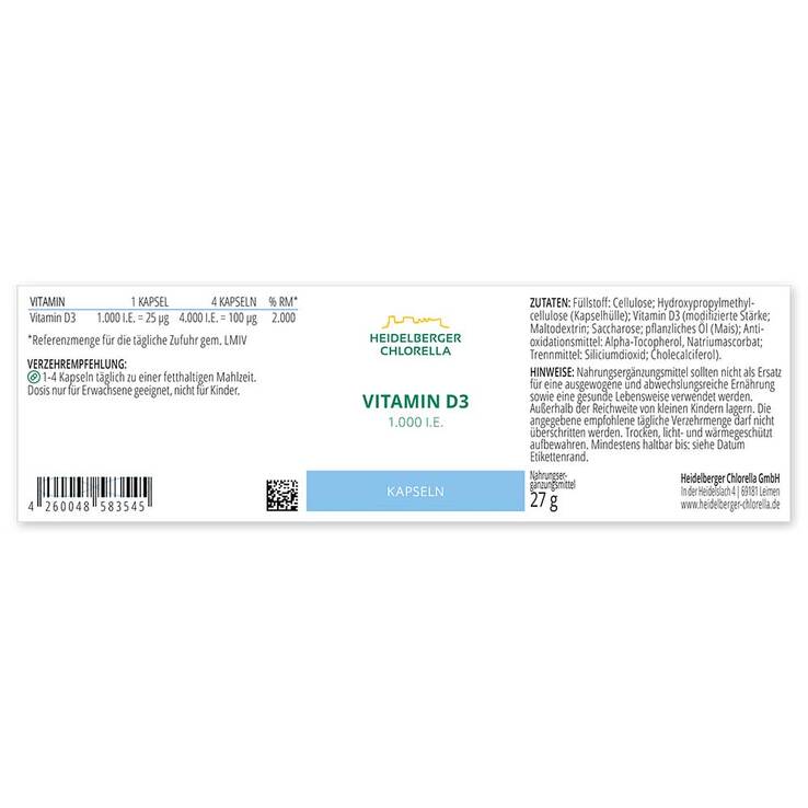 Vitamin D3 Kapseln, 60 St