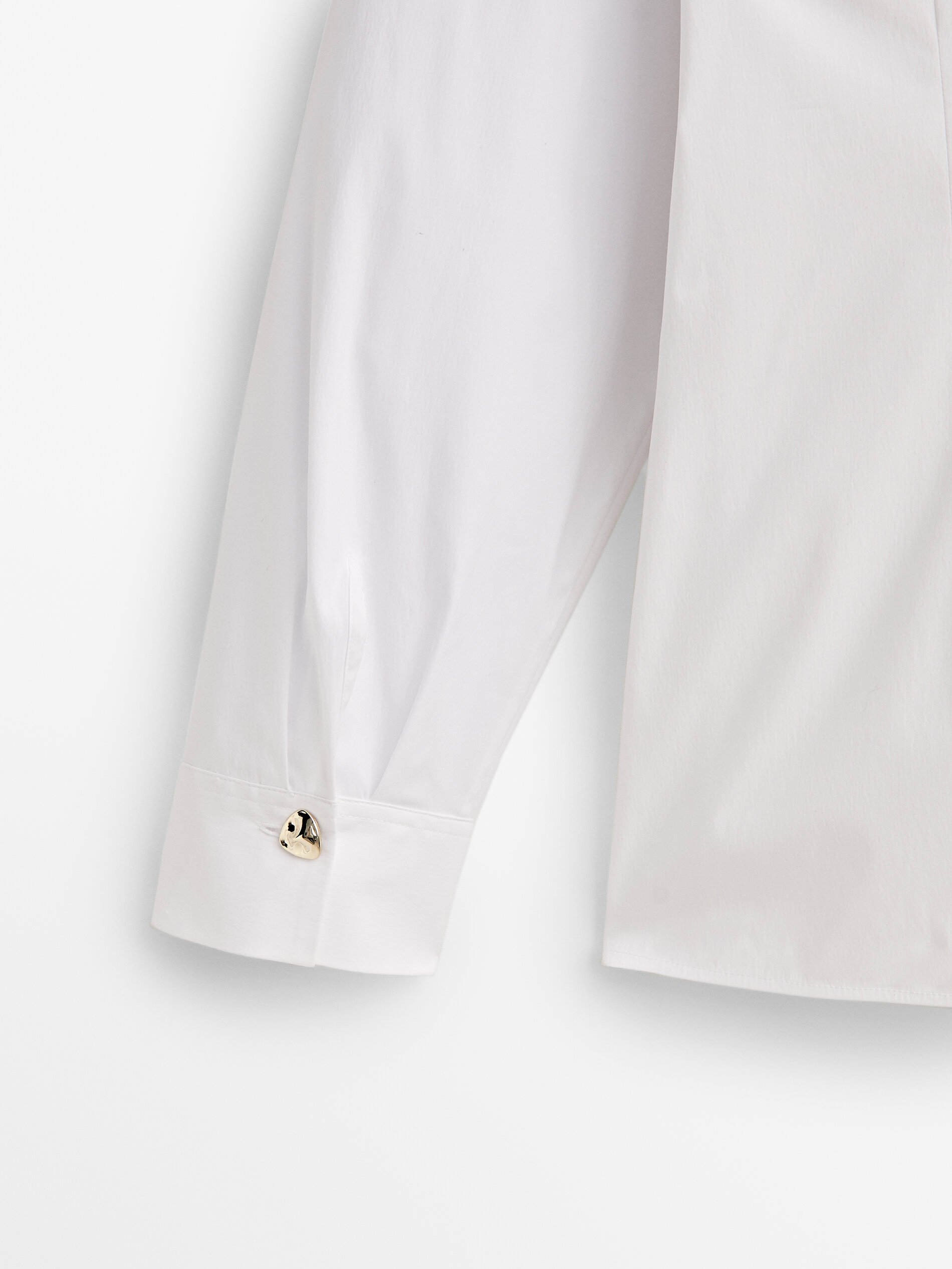 Camisa de popeline com detalhe de nó - BRANCA