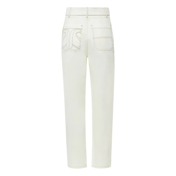 Alma Deia Jean Paper Bag en Coton Bio | Blanc cassé