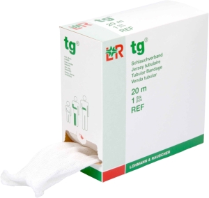 L & R TG Schlauchverband 6.5cm x 20m weiss Rolle