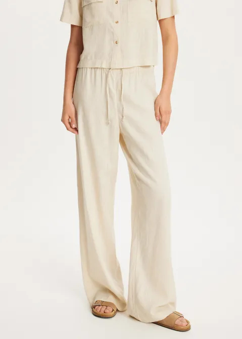 Linnen mix broek zand (ZND.L)