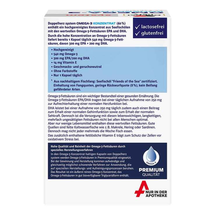 Doppelherz system Omega-3 Konzentrat Kapseln, 60 St