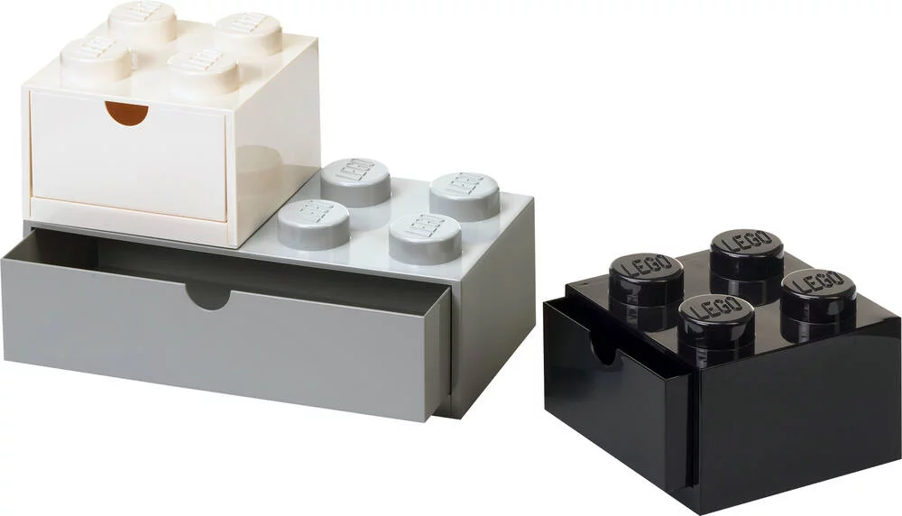 SET DE 3 BOITES LEGO TIROIR DE BUREAU