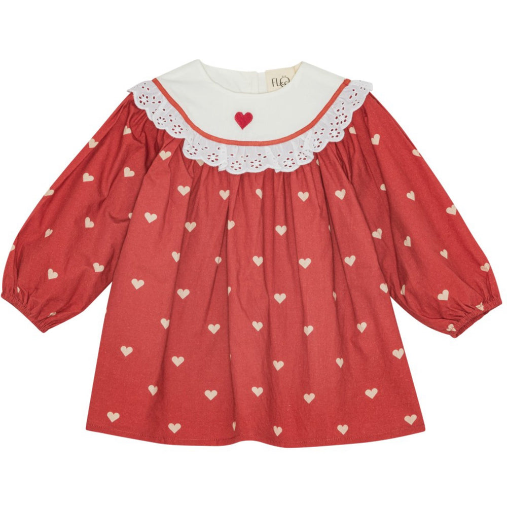 Køb Flöss Poppy Red/Soft White Ellen Kjole