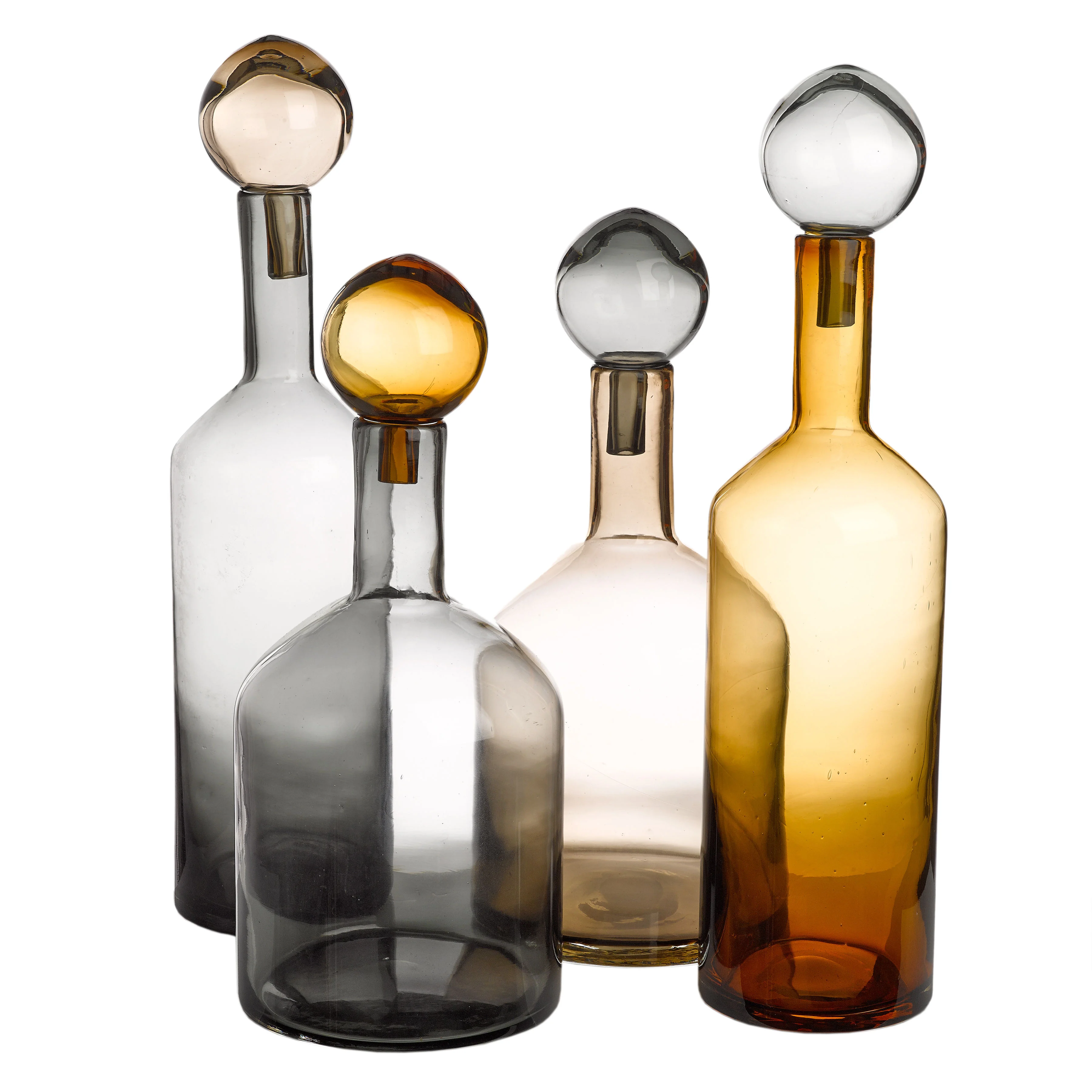 BUBBLES & BOTTLES - Carafe verre | Jaune