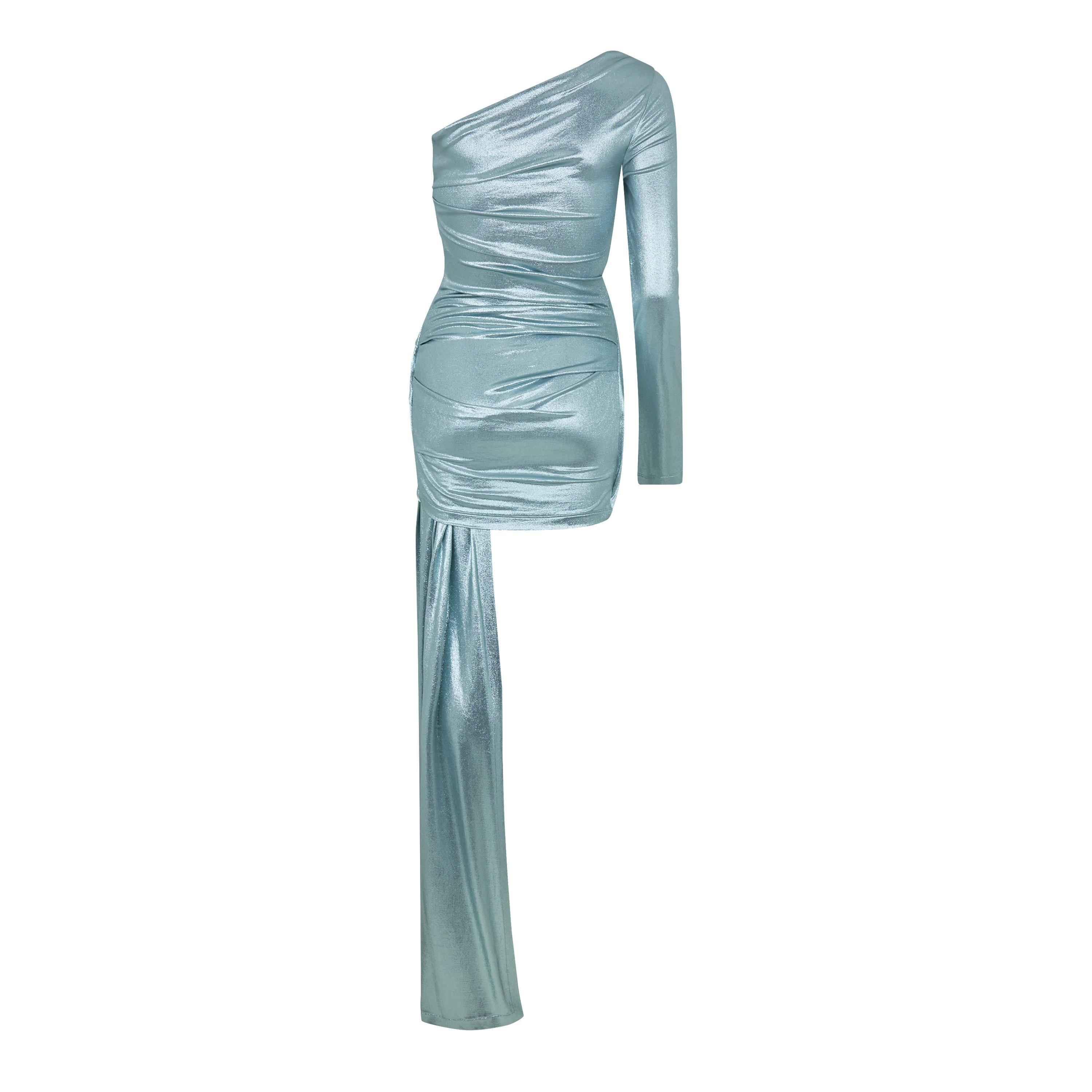 Off White One Shoulder Dress
