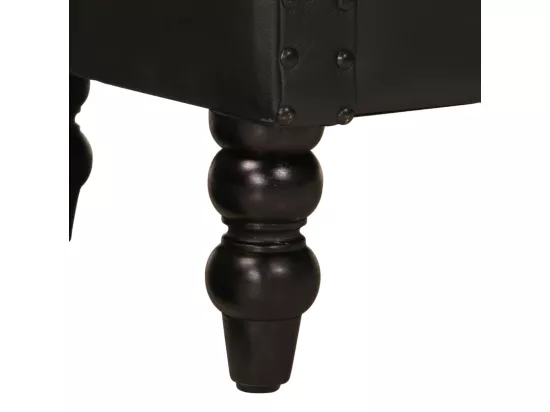 Fauteuil Noir Cuir de chèvre véritable