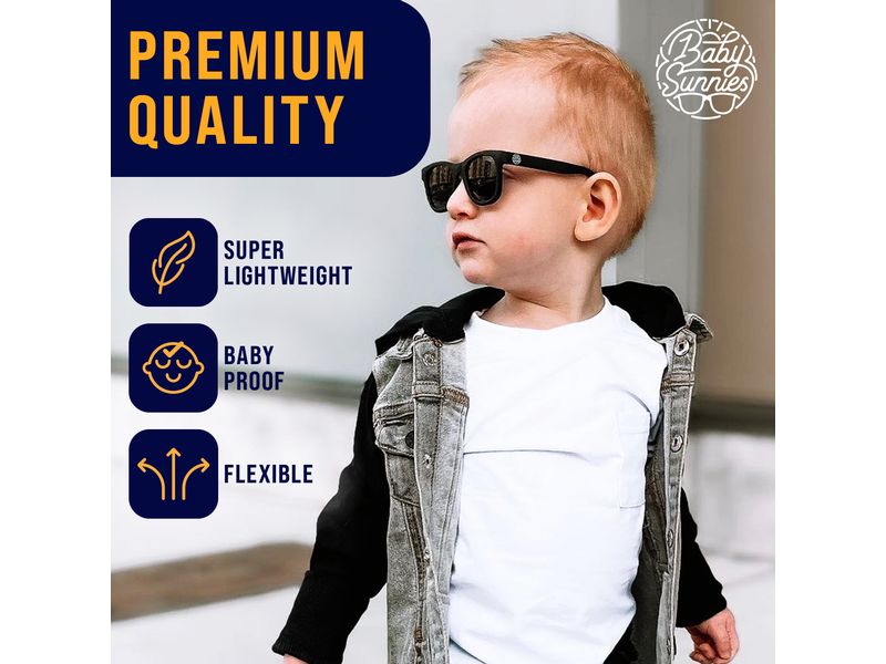 Baby Sunnies Baby-Sonnenbrille mit Band Rosa Flexibel und polarisiert für 0-24 Monate