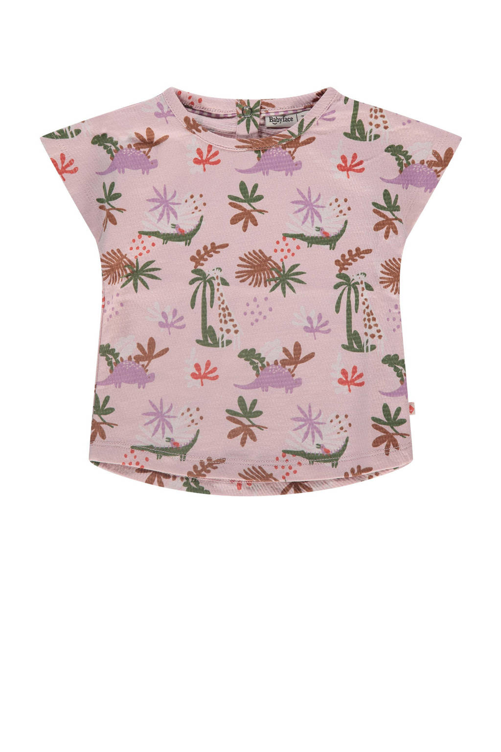 Babyface baby T-shirt met all over print roze